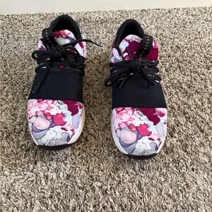 Under Armour Women’s Floral Athletic Slip-On Sneakers - Pink/Black/White